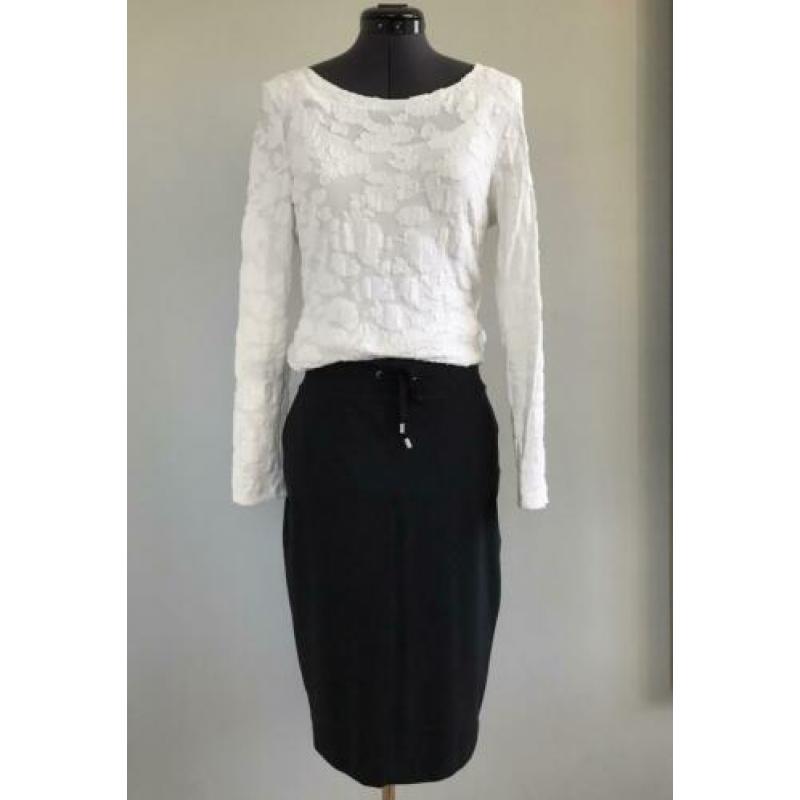 JOSEPHINE & CO top, wit, bloemstructuur, maat M
