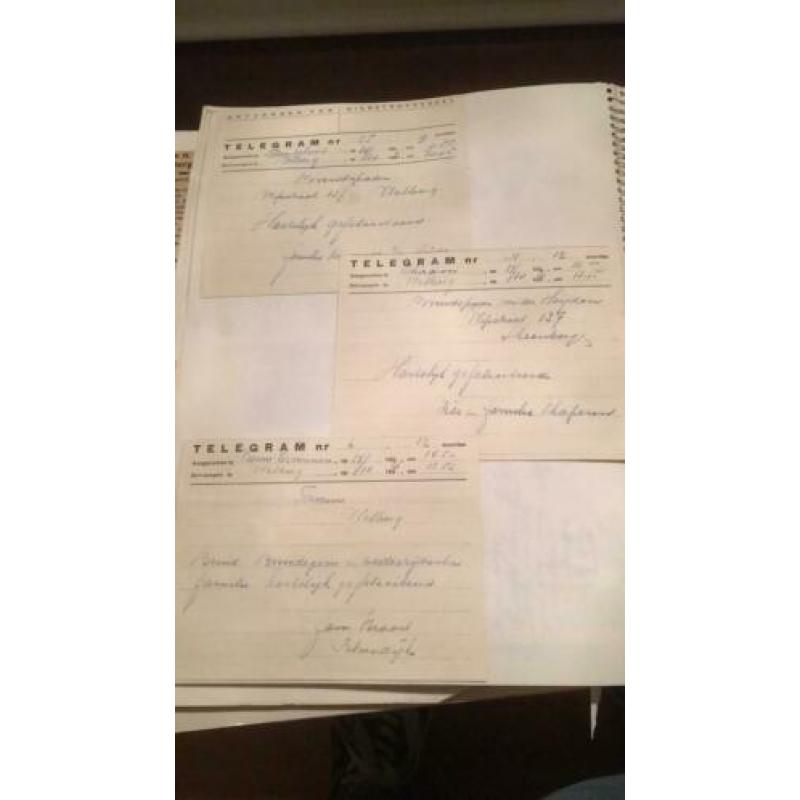 Gelukwens telegram / geluktelegram uit 1952 ruim 30 stuks