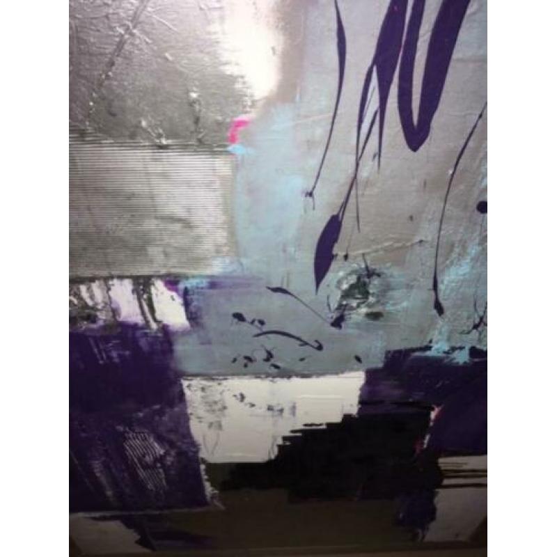 Acryl op de doek schilderij met stevige houten lijst By Inge