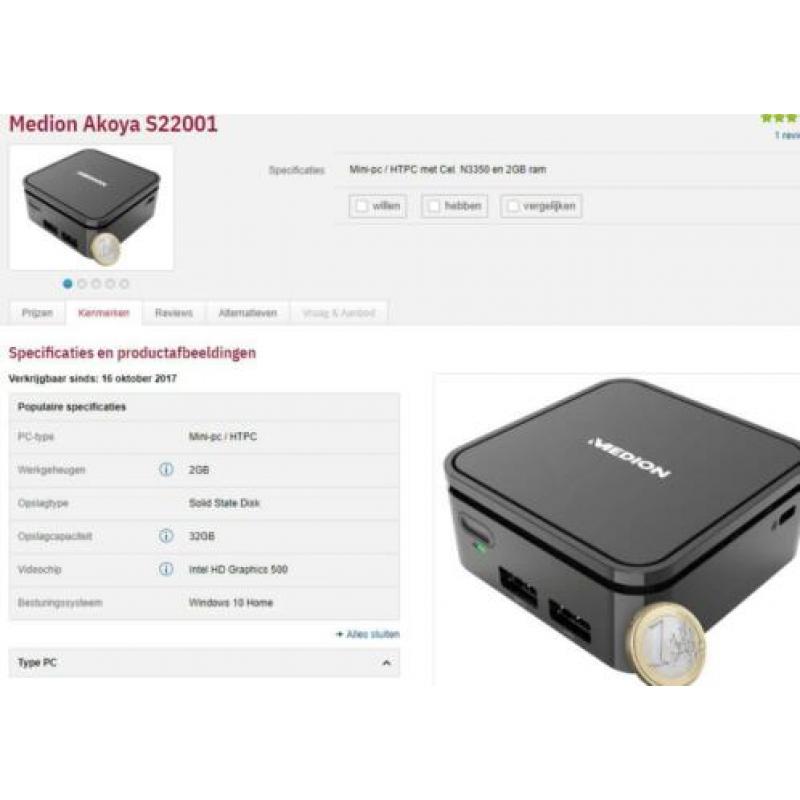 Medion Akoya S22001 mini computer