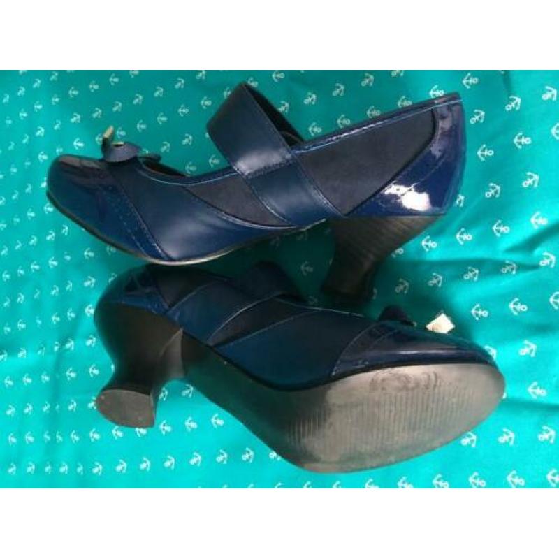 Vintage Retro Rockabilly Sailor Hakken Blauw 38