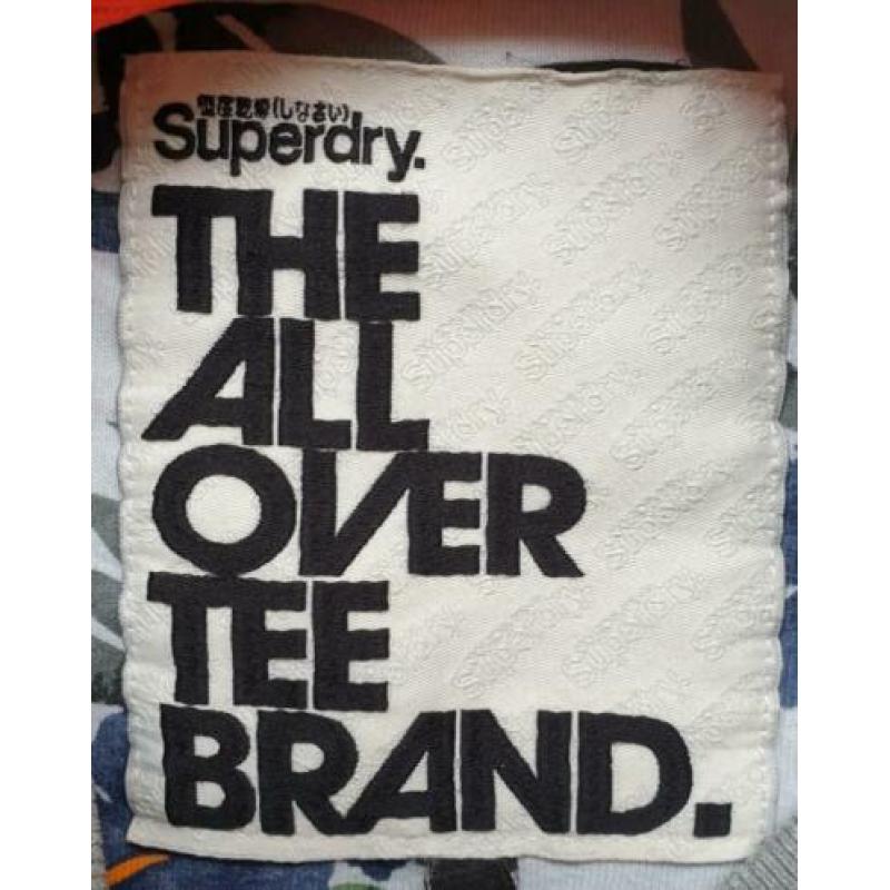 Superdry heren t-shirt grijs mt XS