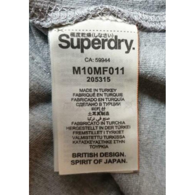 Superdry heren t-shirt grijs mt XS