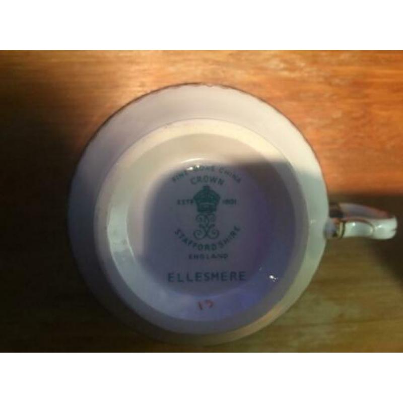 servies antiek kop en schotels