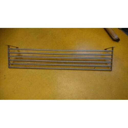 Rvs kapstok met hoedenplank 120 x 27 cm + gratis kapstokken