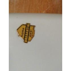 Vintage koek/cakeblik kleur: cremewit