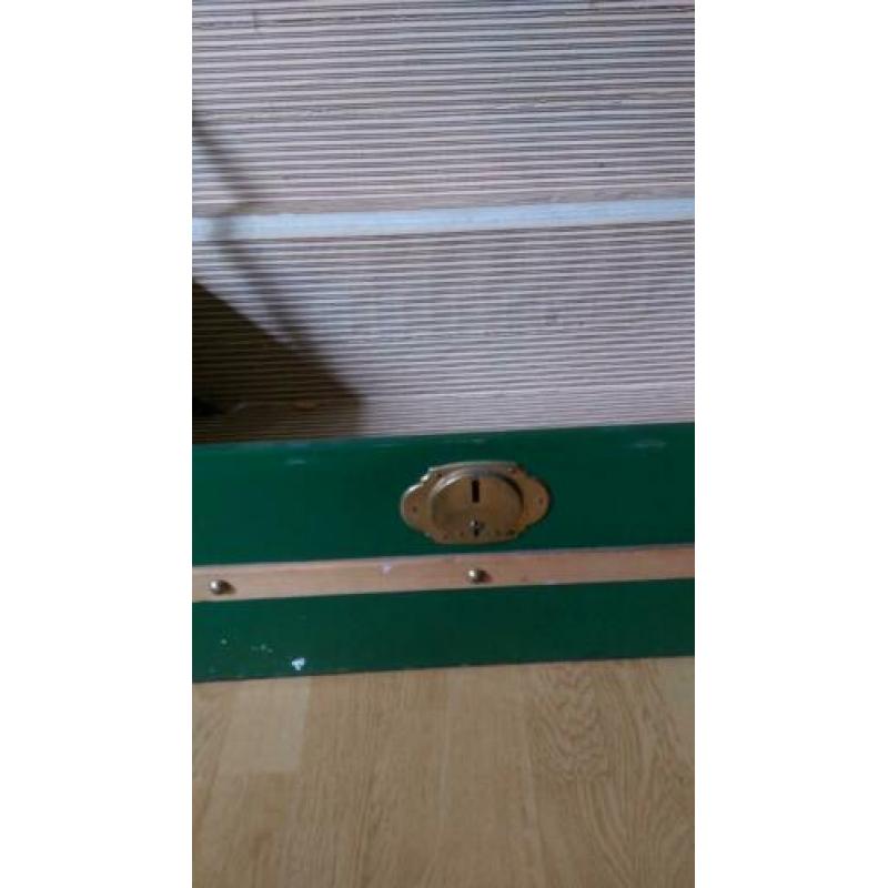 Hutkoffer, antiek 80x33x45 cm Groen