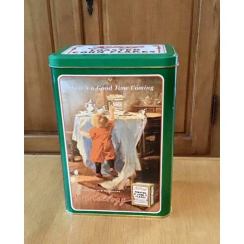 Groot nostalgisch blik / voorraadbus Kellog’s Corn Flakes