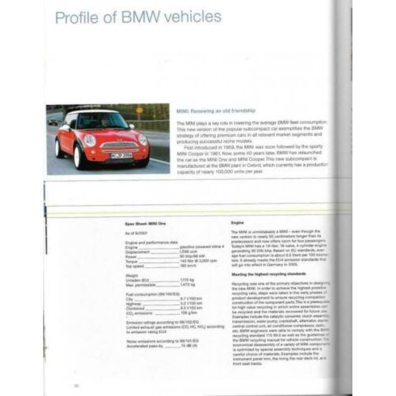 autofolder BMW jaarverslag (engels) 2001/2002