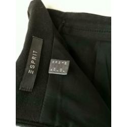 ESPRIT kokerrok imitatieleer leather look zwart - S 36