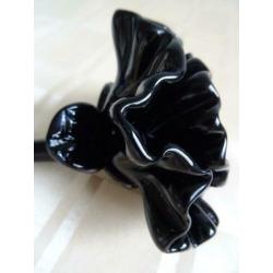 Zwarte glazen roos design glaskunst zwart glas roos bloem
