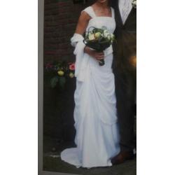PRIJS VERLAAGD trouwjurk openrug corset met rok mt 34/36