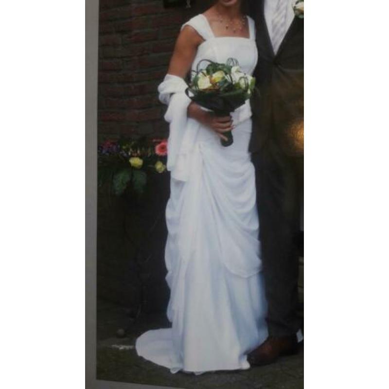 PRIJS VERLAAGD trouwjurk openrug corset met rok mt 34/36