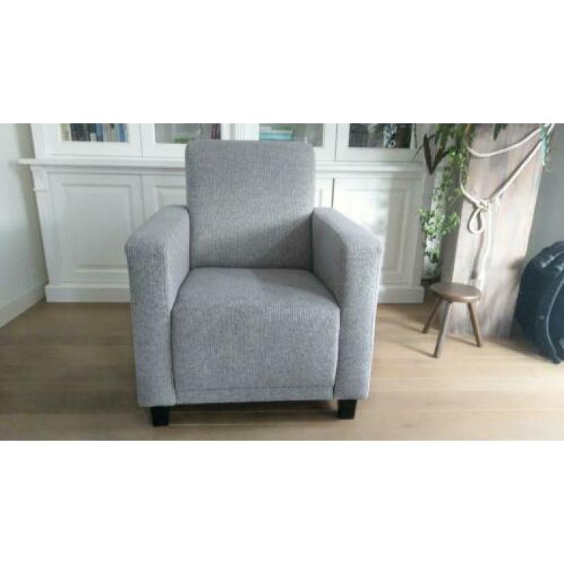 Fauteuil, grijs stof