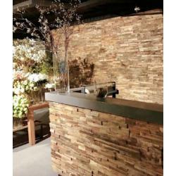 -trendy wandpanels- teakhout. plakken en klaar!