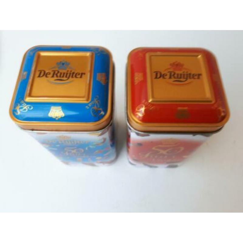 2x Blikjes De Ruijter's 50 jaar VLOKKEN- Puur & Melk (Set)