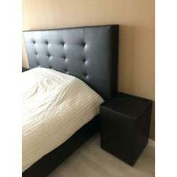 Boxspring leer 200x180