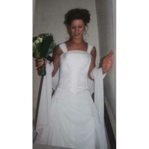 PRIJS VERLAAGD trouwjurk openrug corset met rok mt 34/36