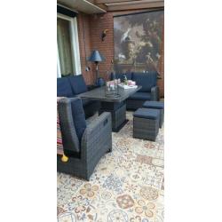 Lounge set Wicker antraciet