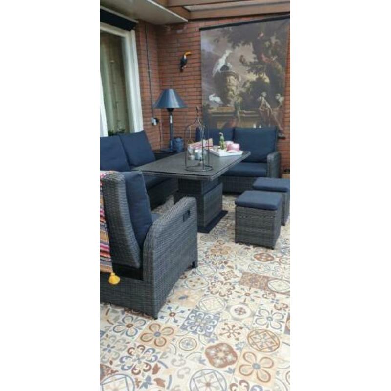 Lounge set Wicker antraciet