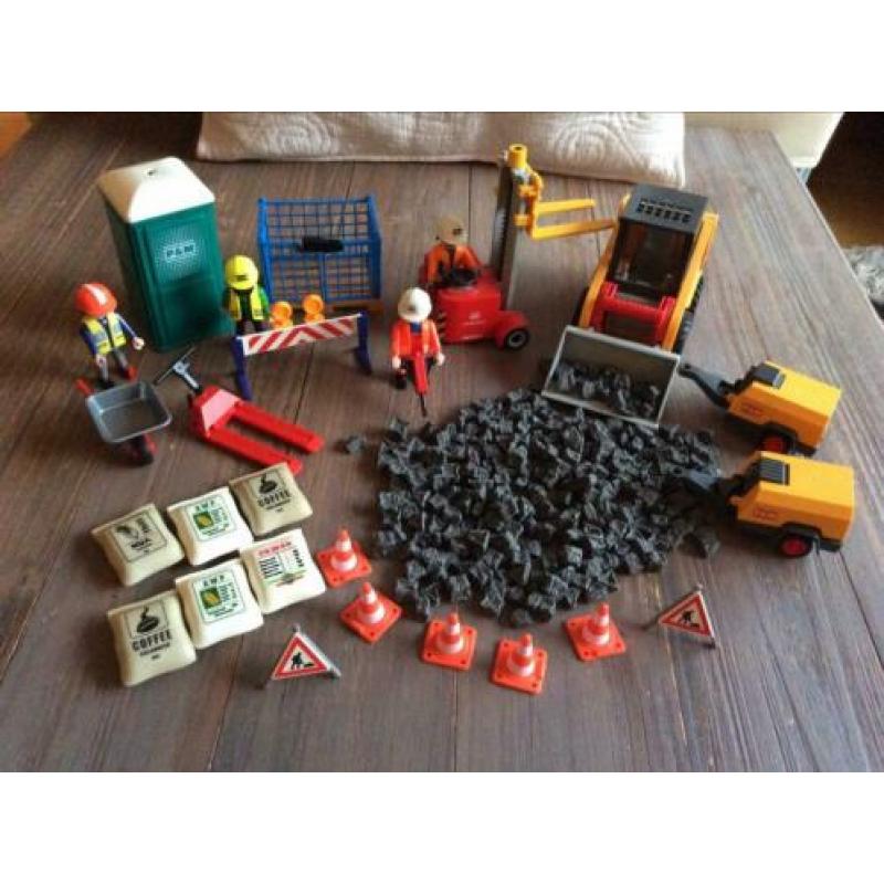 Complete set Playmobil bouwplaats zo goed als nieuw