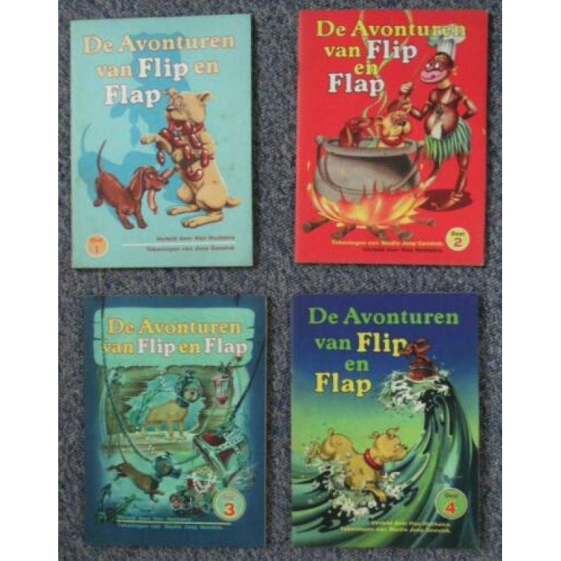 DE plaatjesalbum:De avonturen van Flip en Flap (4 delen)1950