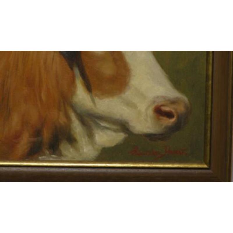 Prachtig portret van koe van beroemde Duitse schilder