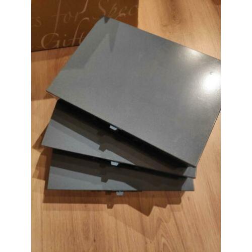 Metalen opbergbakken 3 stuks (retro)