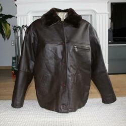 Warme Leren Casuals Jas (M) winterjas