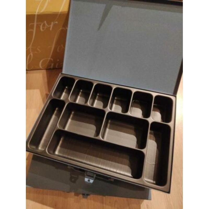 Metalen opbergbakken 3 stuks (retro)