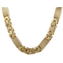 8mm 90cm koningsketting 8 mm 90 cm Platte Gold plated heren