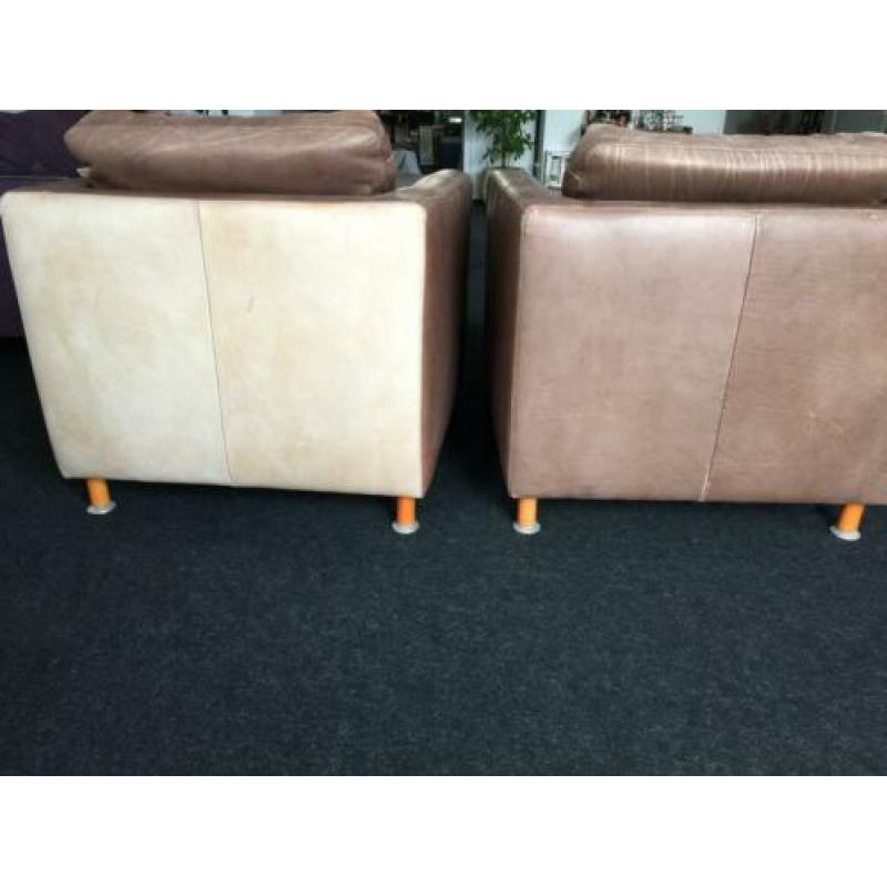 Fauteuils (2) zadelleer