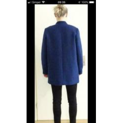 Blauwe Mantel jas S NIEUW