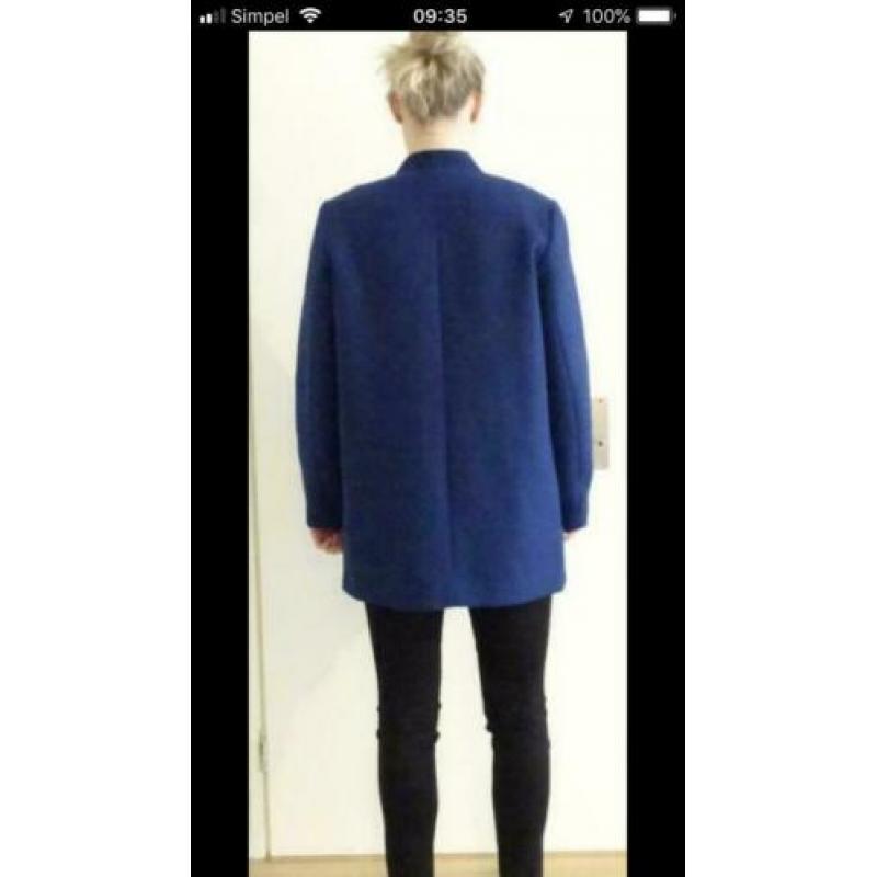 Blauwe Mantel jas S NIEUW