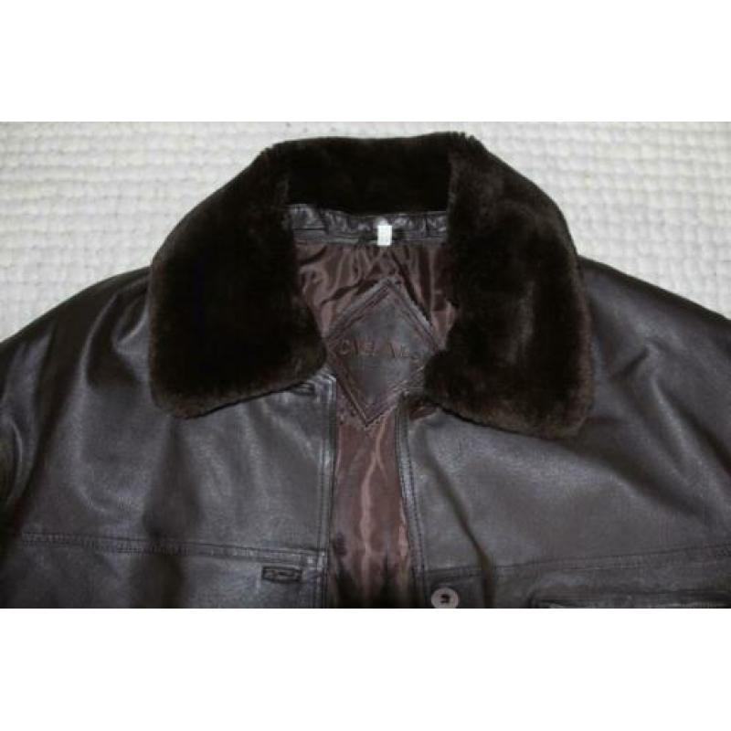Warme Leren Casuals Jas (M) winterjas