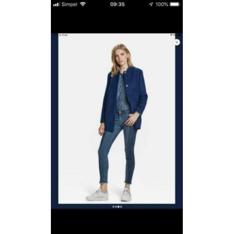 Blauwe Mantel jas S NIEUW