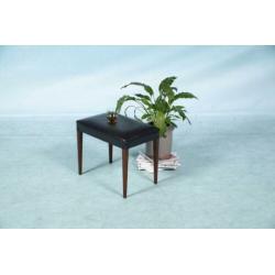 Vintage teakhouten voetenbankje jaren 50 l kruk stool