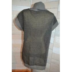 zwart grijze tuniek trui van acryl maat L - Y43