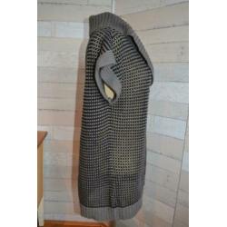 zwart grijze tuniek trui van acryl maat L - Y43