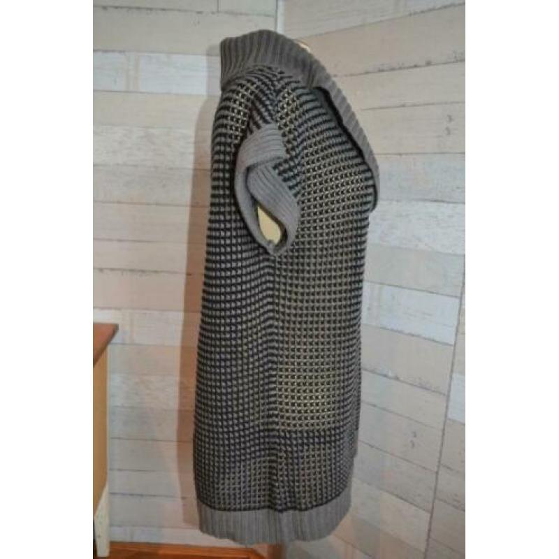 zwart grijze tuniek trui van acryl maat L - Y43