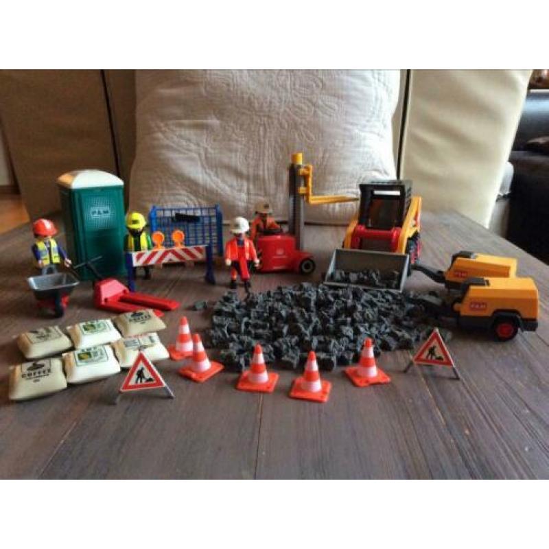 Complete set Playmobil bouwplaats zo goed als nieuw