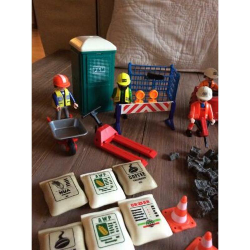 Complete set Playmobil bouwplaats zo goed als nieuw