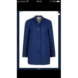 Blauwe Mantel jas S NIEUW