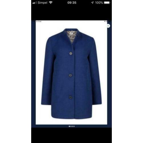 Blauwe Mantel jas S NIEUW