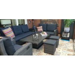 Lounge set Wicker antraciet