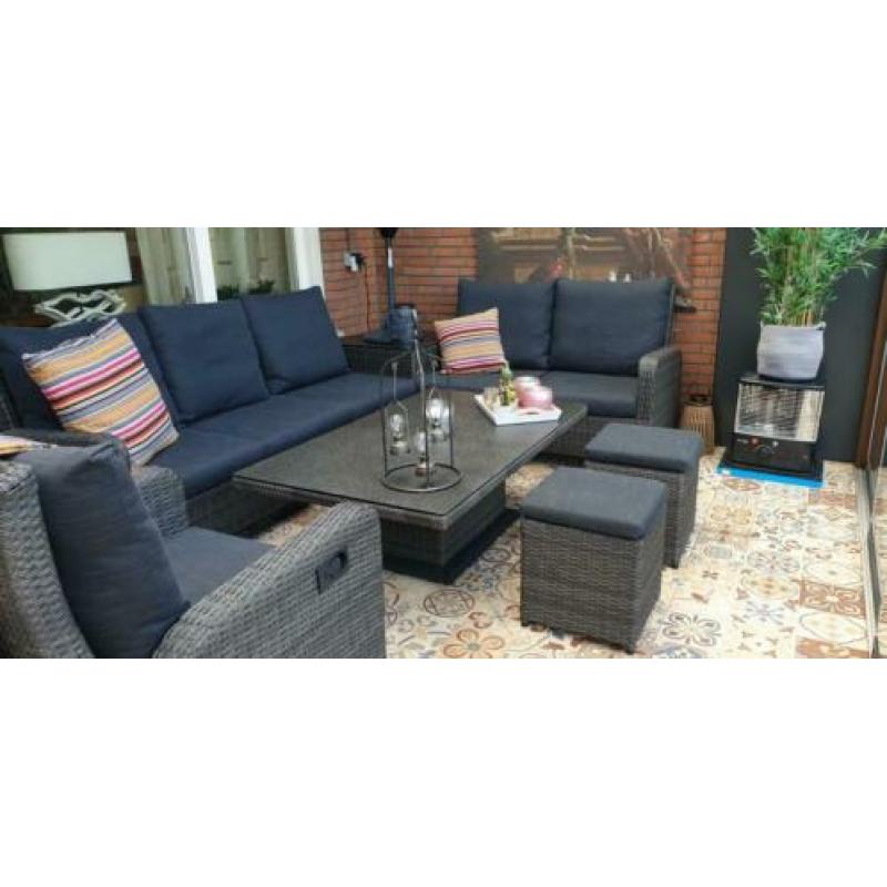 Lounge set Wicker antraciet