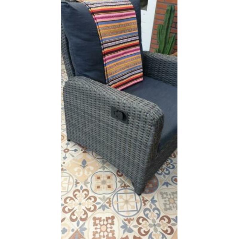 Lounge set Wicker antraciet