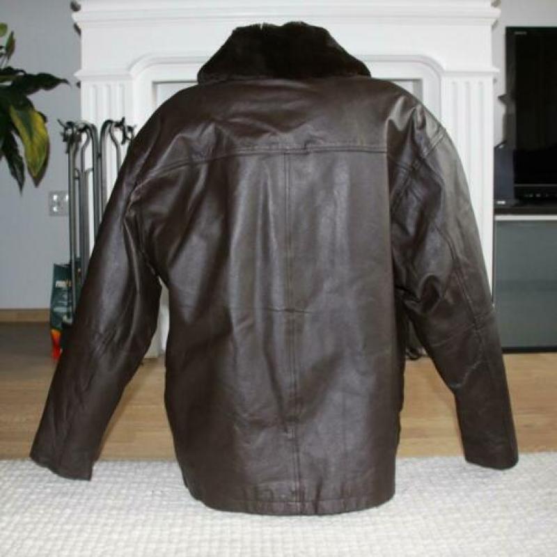 Warme Leren Casuals Jas (M) winterjas