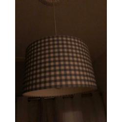 Lamp kind blauw/wit met silhouet uil