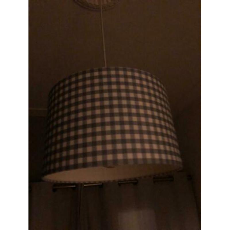 Lamp kind blauw/wit met silhouet uil